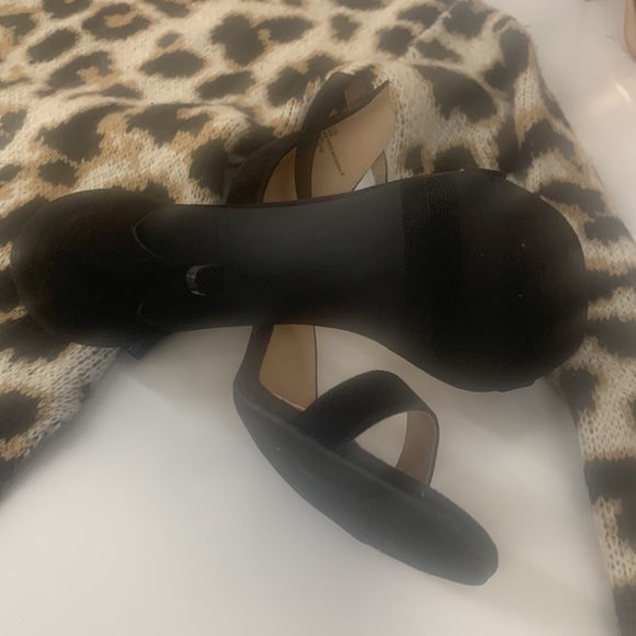 Material Girl Black Suede Heels - Picture 5 of 9